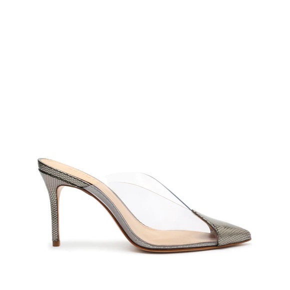 SCHUTZ Shoes - SCHUTZ Eugenia Metallic Leather VInyl Mule
